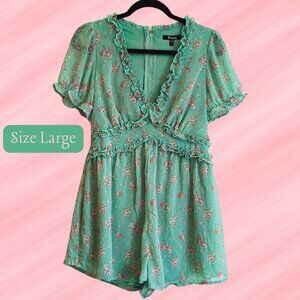 Floral Milkmaid Style Romper